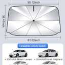 Windshield Sunshade Umbrella for Tesla Model Y 3 Extra Large Wider Coverage Foldable Heat Insulation for Tesla Model Y 3 (Juniper & Highland Included) Accessories 2026-2017