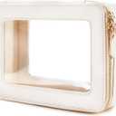 Aveniee Clear Makeup Bag Organizer, Travel Toiletry Bag for Women, Waterproof Cosmetic Pouch with Zippers,Car Organizers and Storage Case for Accessories,Blue