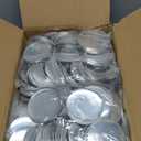 BEAMNOVA 200 Sets of Button Parts Supplies 75mm 2.95 in (Approx. 3 inch) for Button Maker Machine Round Pin Maker, Every Set Includes Tinplate Top, Plastic Clip Bottom & Plastic Film