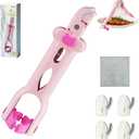 2 x Multi-Function Anti-Scald Bowl Clip,Non-Slip Heat Resistant Silicone Bowl Gripper, Multi-purpose Anti-Scald Bowl Holder Clip, Hot Plates Gripper Lifters Tongs(Pink)