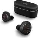 JVC Wood Carbon Driver (11mm) True Wireless Headphones, Bluetooth 5.2, Qualcomm Adaptive ANC with K2 Technology, 28 Hour Rechargeable Battery, Spiral Dot Pro Earpieces Included - HAFW1000T,Black