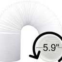 Portable Air Conditioner Hose - 5.9" Diameter, Anti-Clockwise Thread & Length up to 80" - Exhaust Hose for Portable Air Conditioner Vent Compatible with Delonghi & LG Air Conditioner Parts