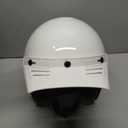 LEM 3/4 Motorcycle Helmet, for Men & Women DOT Certified Motorcycle & Scooter Helmet, Vintage Style for Cruiser Riding, Urban Commuting, Daily Road Trips, Cruiser Half Helmet, (Gloss White, Size S)