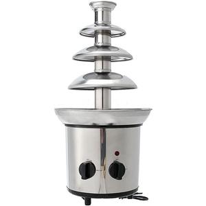 Chocolate Fountain Machine Electric Chocolate Fondue Fountain Machine Stainless Steel 4-Pound Capacity for Chocolate Candy Butter Cheese (4-Tier)