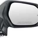 Right Passenger Side Mirror Compatible with Toyota Corolla 2020 2021 2022 2023 2024 Power Glass Manual Folding Turn Signal Indicator Blind Spot Detection Heated 7 Pins Black