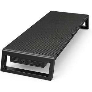Fayquaze Monitor Stand Riser with USB Hub, Ergonomic Laptop Stand, Desk Organizer for Computer
