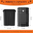 Dog Poop Trash Can Outside, 5L/1.3Gal Metal Dog Waste Trash Can with Lid, Foot Pedal, Pet Waste Container with 40 Bags, Poop Bucket with Lid Soft Close for Pet, Black
