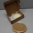 Soft Boar Bristle Pet Palm Brush for Short Haired Dogs and Cats with Band, Reduce Shedding, Ergonomic Dog Brush, Easy to Hold and Reduces Stress On Your Wrist | Ideal for Daily Grooming (Wood)