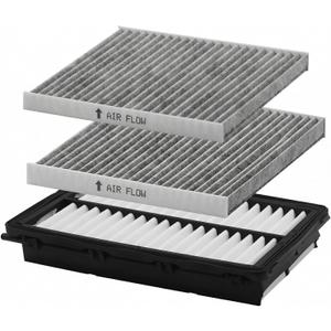Comb Engine Cabin Air Filter Kit for Kia Carnival 3.5L 2026 2025 2024 2023 2022 (Except Hybrid) (Cabin Filters Located Rear under the Hood & Glove Box)