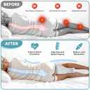 Knee Pillow for Side Sleepers | Spine Alignment & Hip Support with Adjustable Memory Foam, Contour Design & Non-Slip Strap | Cooling, Machine-Washable Cover for Home, Travel & Recovery Support