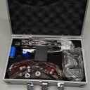 High Power Blue Flashlight, Long Range Flashlight with Adjustable Focus and Multi Patterns for Camping, Hiking, Hunting, Fishing