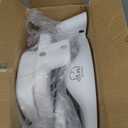 Forbena Potty Training Toilet Seat with Step Stool Ladder, Toddler Kids Potty Seat for Boys Girls, Non Slip Foldable Toilet Training Seat with Soft Cushion, Comfortable Handles (White-Grey)