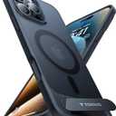 TORRAS Strong Magnetic & Seamless Stand for iPhone 16 Pro Case, [18N Mighty Magnetic] [12FT MilGrade Drop Tested] [Fit for MagSafe] Kickstand Protective Slim Phone Case for iPhone 16 Pro 6.3", Black