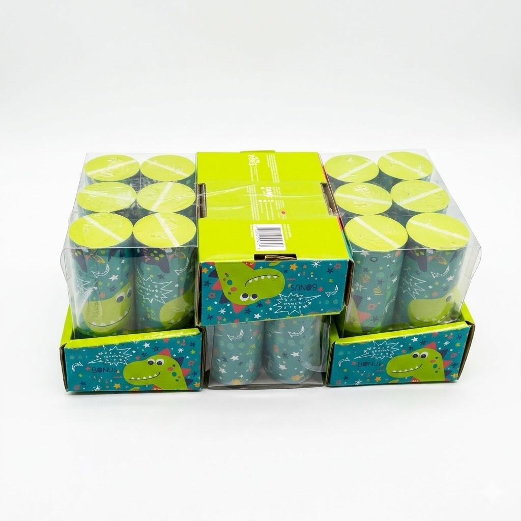 Confetti poppers Green Dinosaur 6pcs (3 pack)