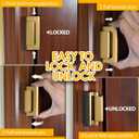 Home Security Door Reinforcement Lock Heavy-Duty Metal Door Lock for Front Door, Childproof Safety Latch for Kids Safety, Extra Flip Top Lock Withstands 800 lbs, Interior Deadbolt Guard Home Safety
