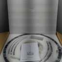 CNRATYE 20" Farmhouse Round Black Chandelier, 5-Light Rustic Dining Room Light Fixtures Over Table, Industrial Glass Chandeliers for Dining Kitchen Living Room, Clear Waterglass Drum Shade