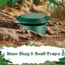 Qualirey 20 Pcs Beer Trap for Snails and Slugs, Reusable Plastic Snail Catcher Container (Beer Not Included), Physical Trap for Garden (Green)