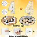 Marquee 4ft Numbers with Light up Number 4 White Mosaic Frame with Slots Letter 4 for 4th Birthday Party Decorations Pre-Cut Cardboard Large Giant Cut-Out Thick Foam Board Sign Anniversary