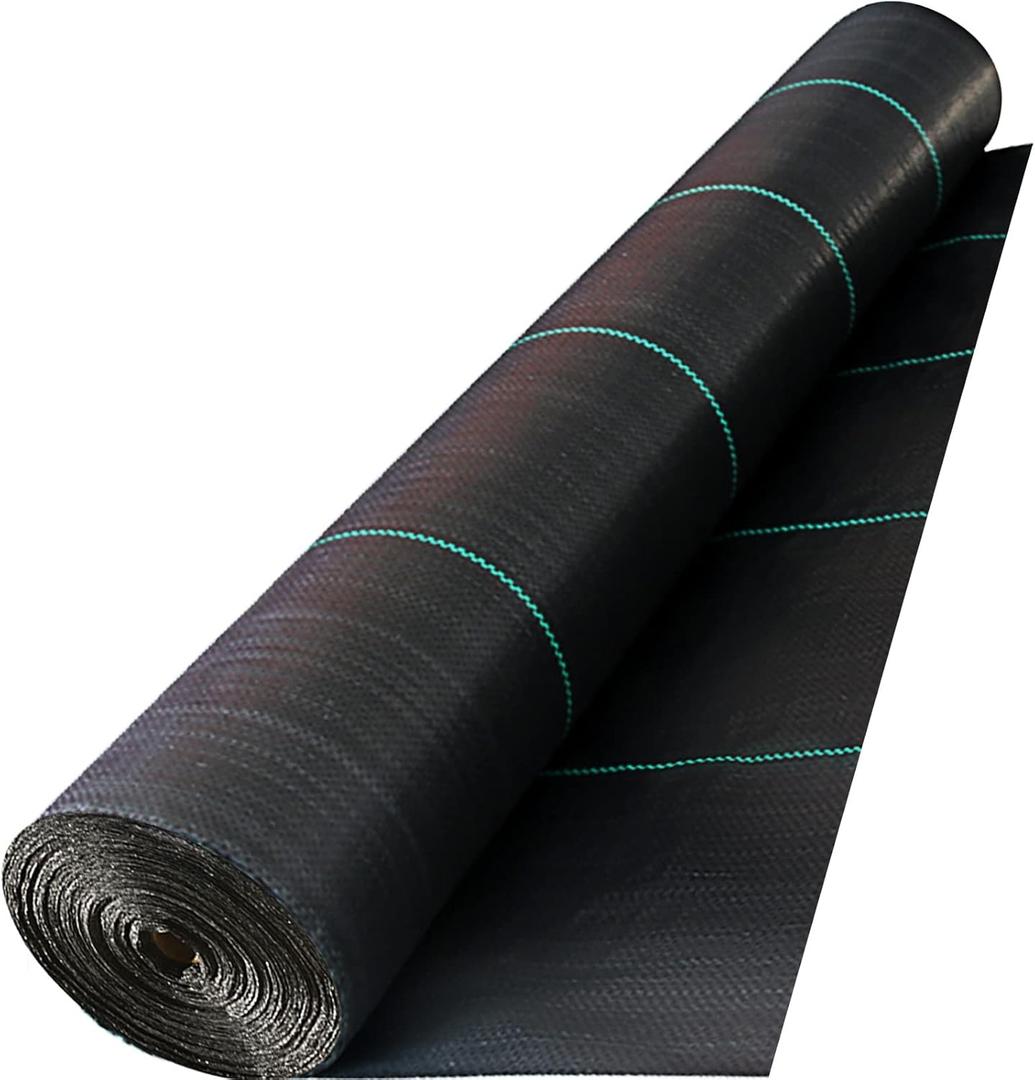 Happybuy Driveway Fabric, 13x108ft Commercial Grade Landscape Fabric, Garden Weed Barrier Fabric Heavy Duty, Geotextile Fabric Underlayment Gravel, Ground Cover Drainage Fabric, Weed Control Blocker (13FTx108FT-5OZ)