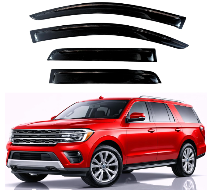 Rain Guards Window Visors for 2018-2026 Ford Expedition
Out-Channel Window Visors Vent Wind Deflectors 4PC, Car Accessories for 2018-2026 Lincoln Navigator & Ford Expedition