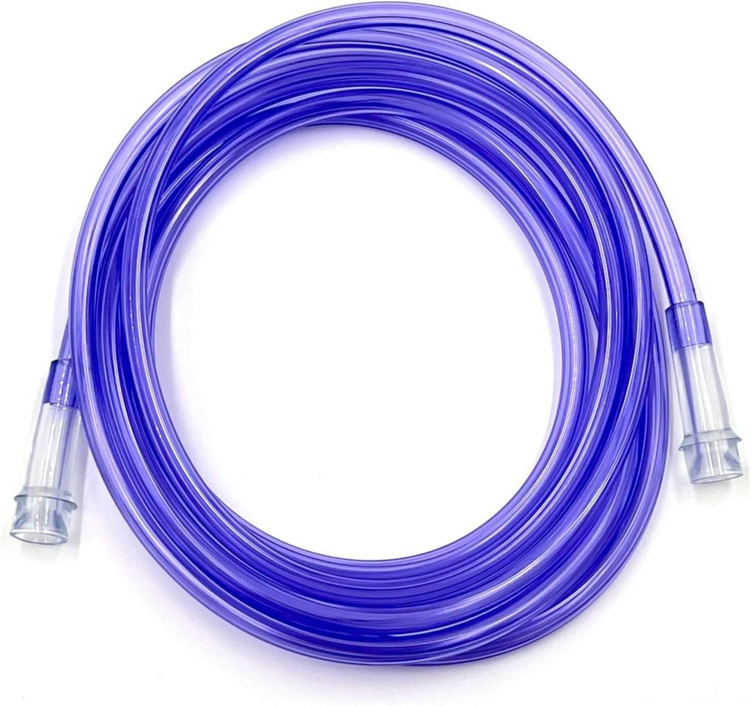 ResOne 50Ft Oxygen Supply Tubing, Crush Resistant, Standard Connectors for Nasal Cannulas, Cannula Nasal Tubing, Oxygen Concentrator - Purple