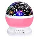 Borelor Star Night Light for Kids, 12 Color Changing Lights Modes with USB Cable, 360°Rotating Moon Star Projector Desk Lamp for Bedroom Party Decor & Girls Birthday Gift