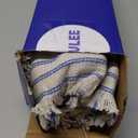 MIULEE Pack of 2 Light Blue Pillow Covers 22x22 Inch Striped Farmhouse Couch Spring Throw Pillow Covers with Fringe Chic Cotton Decorative Cushion Covers for Sofa Living Room Bed Outdoor Home Decor