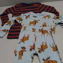 Simple Joys by Carter's Baby 3-Piece Snug-fit Cotton Holiday Pajama Set (2T, Burgundy Stripe/Light Blue Moose)