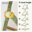 Tiny Land Tabletop Kids Art Easel, 5-Level Magnetic Drawing Board
Wooden Easel with Whiteboard & Chalkboard, Locking Button, Anti-Slip Base, Storage Tray, Learning Toy for Ages 3+, Green