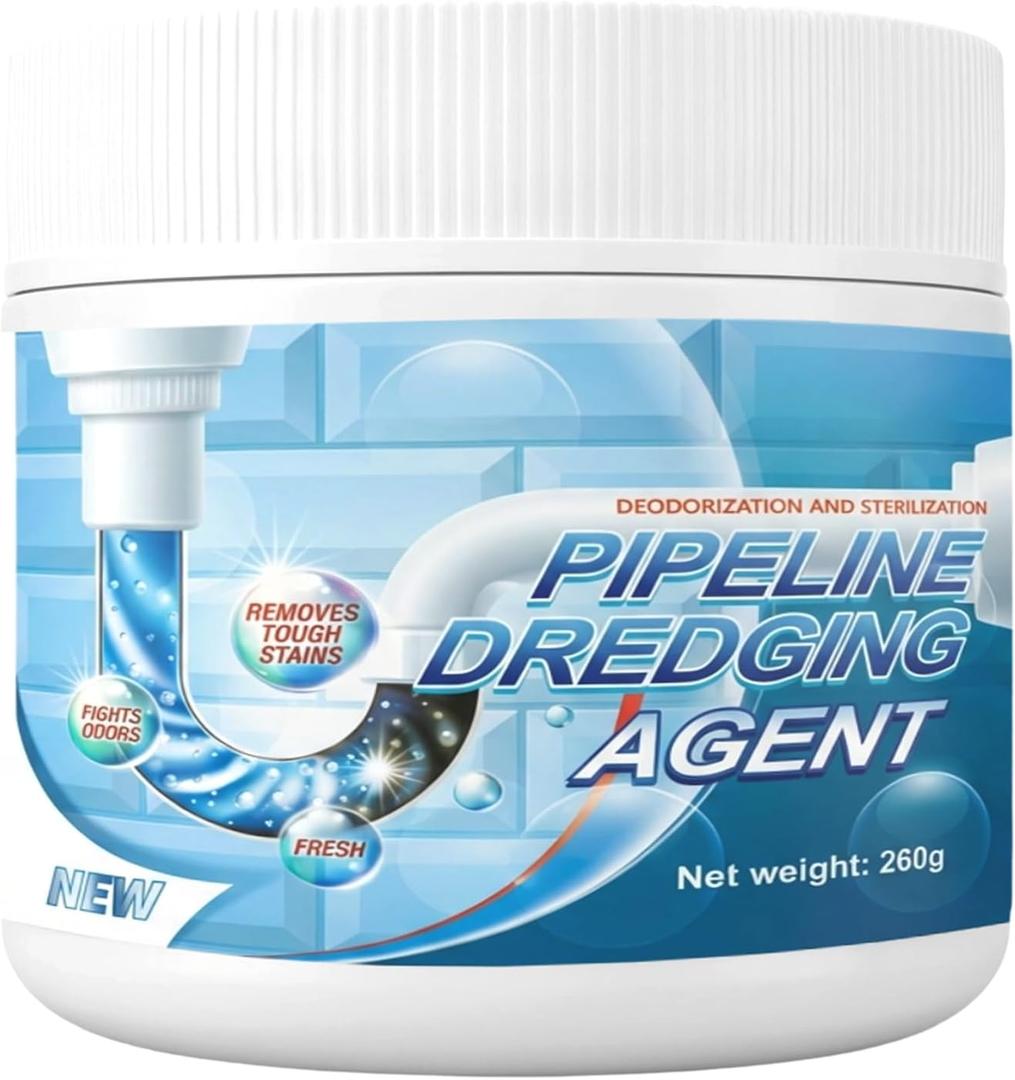Pipeline Dredging Agent-Sink Drain Hair Clog Remover Cleaner,Toilet Unclogger Heavy Duty,Bathroom Shower Pipeline Dredging Agent,Unclog Clogged Drain(260g)