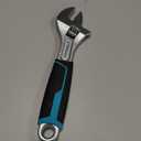 DURATECH 8-Inch Adjustable Wrench, Cr-V Steel Wrench, Wide Jaw Wrench, Metric & SAE Scales, for Home, Garage, Workshop and DIY