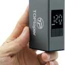 Tiny Bike Pump with Gauge, Max 120 PSI Portable Bicycle Tire Pump with Auto Stop, Mini Electric Bike Air Pump with Presta and Schrader Valve