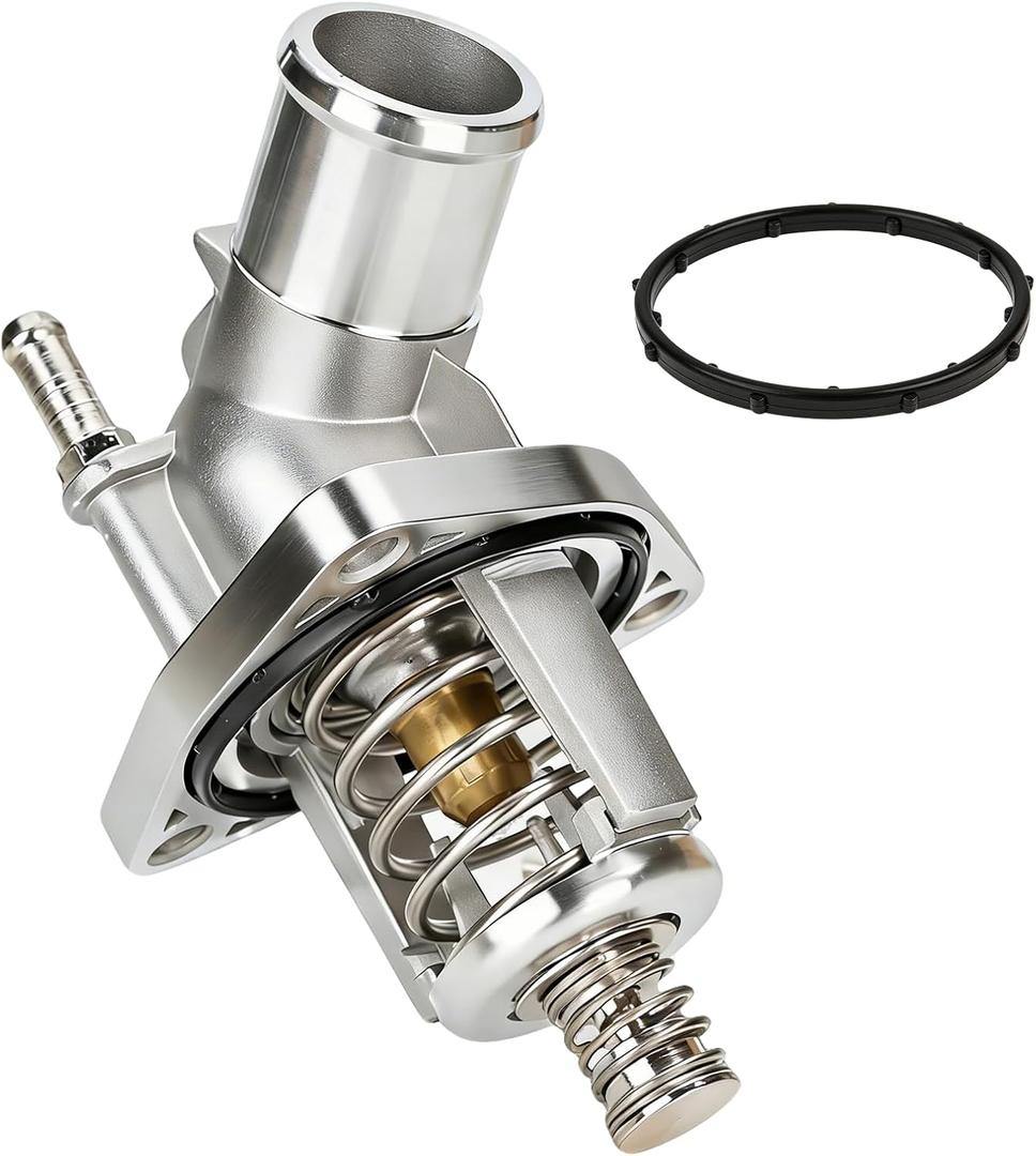 12674639 Aluminum Thermostat Housing Fits For 2014-2020 Chevy Silverado 1500 Suburban Tahoe GMC Sierra 1500 Yukon Yukon XL Cadillac Escalade