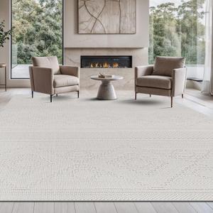 Beverly Rug Micro Loop Area Rug White 6x9 Modern Luxury Soft Boho Geometric Durable Indoor Area Rugs for Living Dining Room Office Stain Resistant Non Shedding Casual Indoor Carpet White 6 x 9 (6' x 9' (Rectangular), 3304-white) Beverly Rug Micro Loop Area Rug White 6x9 Modern Luxury Soft Boho Geometric Durable Indoor Area Rugs for Living Dining Room Office Stain Resistant Non Shedding Casual Indoor Carpet White 6 x 9 (6' x 9' (Rectangular), 3304-white)