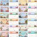 2 x 2026 Calendar-Desk Calendars January-December Double Wire Flip-Up Desk Calendars - Monthly & Weekly Planner with Sticker Set, Featuring Famous World Travel Destinations for Vacation Inspiration for Home School, or Office (Blue)