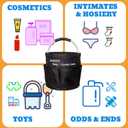 2-Pack Cleaning Caddy - 4.5 Gallon Foldable Organizer with Reinforced Handles, Waterproof Oxford Fabric for Home, Car, Grocery & Utility Use