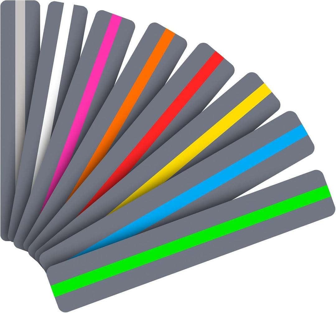 Guided Reading Strips/Colored Overlay/Highlight Strips/ Highlighter/ Bookmark/Assorted Colors Help with Dyslexia for Children and Teacher Supply Assistant (48 Pack)