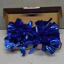 Lovecheer 2PCS/6PCS Metallic Pom Poms Cheerleading with Baton Handle Cheer Pompoms for Kids Adults Team Sports Spirit Party Cheering (Blue)