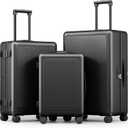 Joyway Luggage Sets 3 Piece with Spinner Wheels, Carry On Luggage 20In with ABS+PC Hardshell, Lightweight Suitcase Set with TSA Lock and Pressure-resistant Frame, 20/24/28 Inch, Black