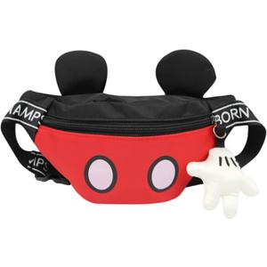 Kids Toddlers Cartoon Fanny Pack Waist Pack Cute Canvas Crossbody Purse Handbag with Mouse Ears for Boys Girls