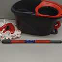 O-Cedar EasyWring Microfiber Spin Mop, Bucket Floor Cleaning System, Red, Gray, Standard