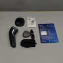 Philips Norelco Shaver 3900 Series, Wet and Dry Electric Shaver, P-Cap, Travel Pouch, Charging Stand, Storm Blue, Model S3341/92 (Silver New)