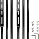 1 Pack Heavy Duty Metal Sign Stakes for Yard, Black Baked Enamel Steel, 52 Inch Length, with Mounting Hardware, Holder for Outdoor Lawn Bar Parking Garage Event