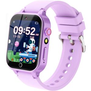 Kids Smart Watches Girls Age 5-12, 26 Games High-Resolution Touchscreen Kids Watch with Video Camera Music Player Pedometer Flashlight 12/24 hr Educational Toys Birthday Gifts for Girls Ages 6 7 8