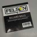 Precision Engineered Billiard Balls  Full Set of 16 Balls for Pool Tables, Includes Eight Ball & White Cue Ball