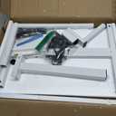 Overbed Table with Wheels Adjustable Height, Tiltable Desktop with Tray, Over Bed Table Rolling Bedside Tables, Medical Mobile Standing Desk, for Hospital Office Bedroom Sofa, White