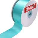1 1/2 Inch Wide Satin Ribbon Teal Blue Ribbon for Gift Wrapping Hair Bow Chair Sash Valentine's Day Wedding Birthday Party Invitation Decorations Floral Craft Sewing, 25 Yards (1 1/2"-25Yard, 323-Teal Blue)