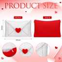 Thyle Valentines Throw Pillow 12 x 20 Inch Envelope Heart Pillow Red and White Heart Cushion for Holiday Valentines Day Sofa Couch Decorations