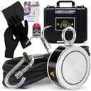 1000LB Complete Magnet Fishing Kit | Double Sided Fishing Magnet Kit with Case | Includes Strong Neodymium N52 Magnets, Durable 65ft Rope, Carabiner, Gloves, Grappling Hook & Carry Case