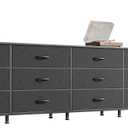 Huuger 94.5 Inch Extra Long Dresser for Bedroom, Large Dresser for Closet
15 Big Fabric Drawer Dresser, TV Stand for 65, 75, 85 Inch TV, Wide Horizontal Chest of Drawer with Storage, Black